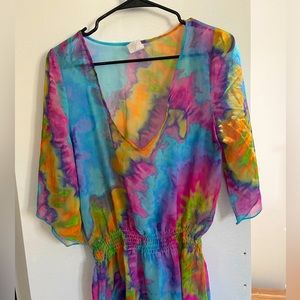 COPY - Becca tie dye swim cover up